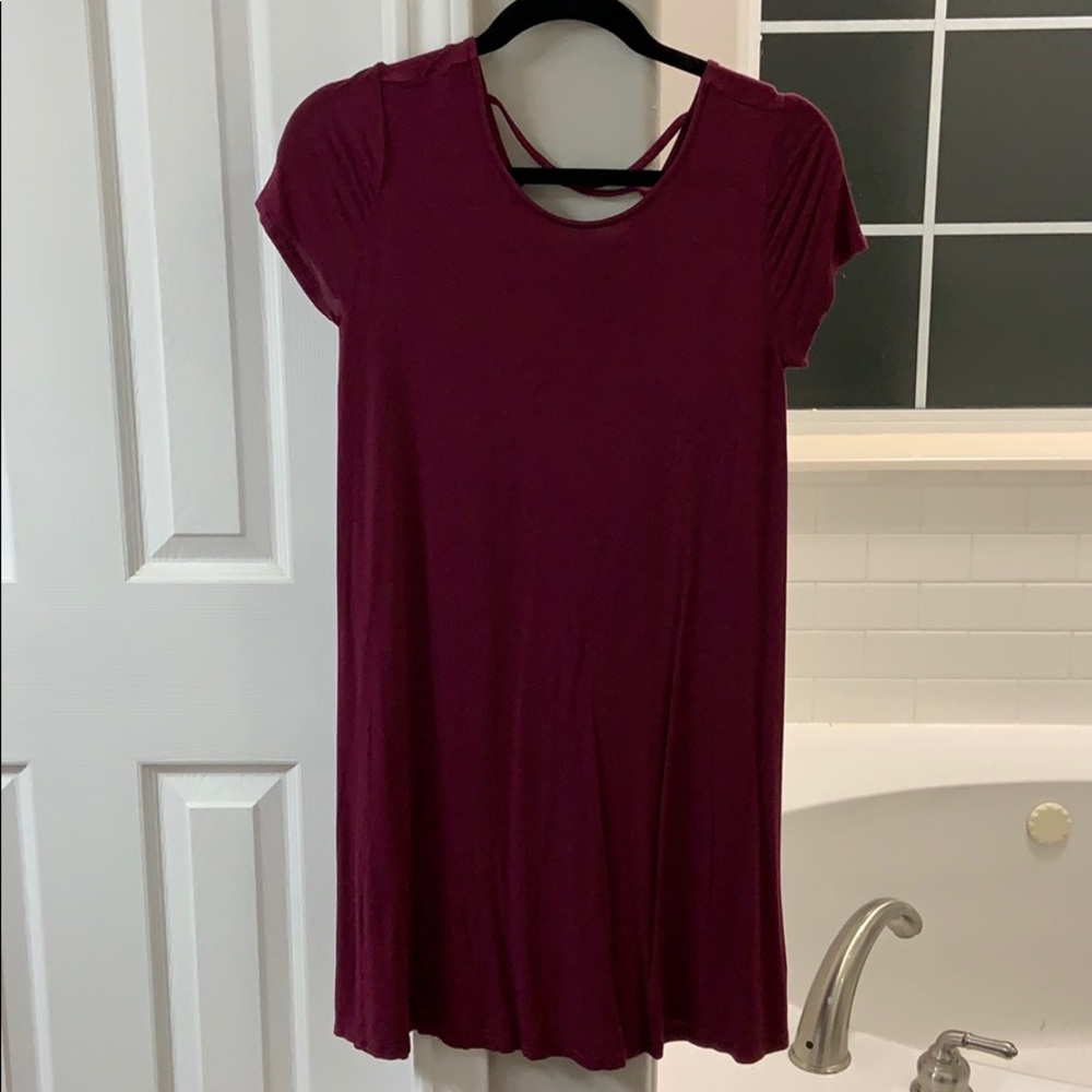 Mossimo women’s maroon tshirt dress size XS